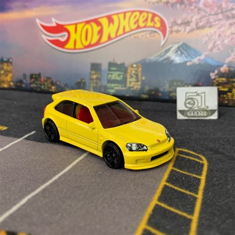 Hot Wheels Honda Civic Type R EK9 Kuning Yellow Shopee Malaysia