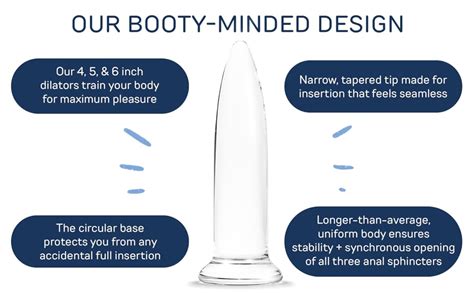 Amazon Glass Anal Dilator Set Piece Trainer Butt Plug Kit Body Safe Borosilicate Glass