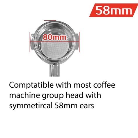 Ready Stock Espresso Coffee Machine Naked Portafilter Stainless Steel Wood Handle Bottomless