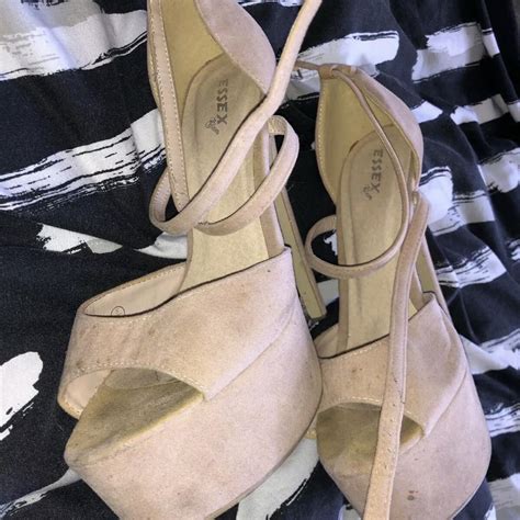 Nude Strappy Stiletto Heels Size 5 Have A Big Depop