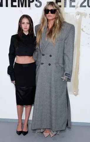 Heidi Klum Shocks In Daring Naked Dress For Paris Fashion Week Appearance Alongside Daughter Leni