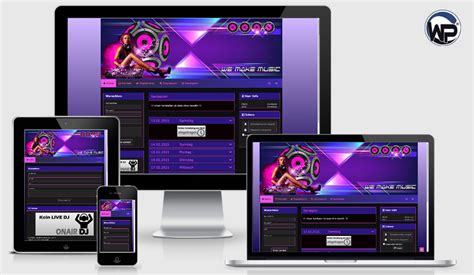 WEB PHP Radio Template Solo19 Farbstimmung Lila