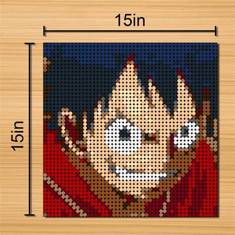 Luffy One Piece Pixel Art Movie Moc 90133 With 2304 Pieces Moc Brick Land