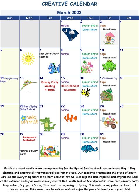 School Calendar – Montessori School of Johns Island