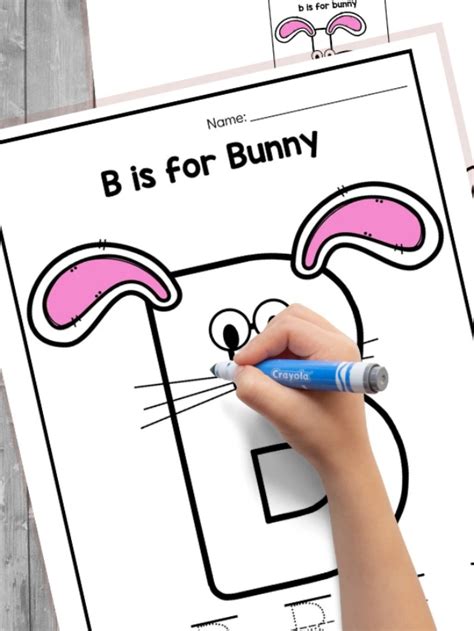 B is for Bunny Worksheet - 3 Boys and a Dog