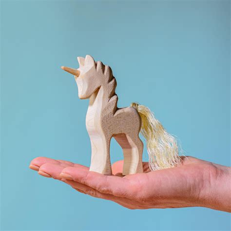 Baby Unicorn Naked Natural Wooden Toy Bumbutoys