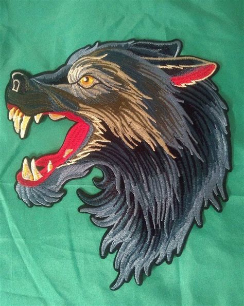 Large Wolf Patch Iron On Usa Fashion Iron On Badges Custom