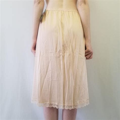 1970s BNWT Kayser Nude Slip Skirt Etsy
