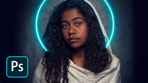 Neon Halo Light Effect Photoshop Tutorial Youtube