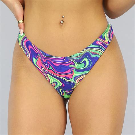 Sale Buntes Neon Bikini Unterteil Mit Marmor Optik Uwantisell De