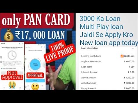 Only Aadhaar Pan Loan App Instant Approval Personal Loan New Loan App