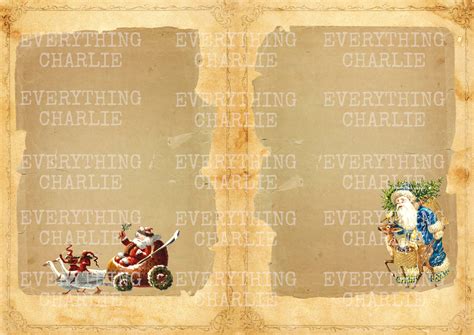 Christmas Themed Junk Journal Kit Digital Download Printable Etsy