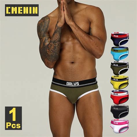 Cmenin Sexy Cotton Men Underwear Sissy Bikini Slip Briefs Male Gay Breathable Jockstrap Panties