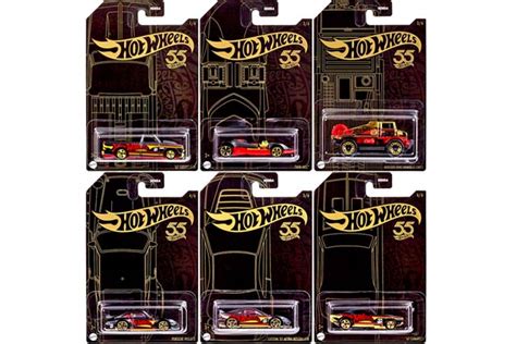 Hot Wheels Pearl Chrome Black Yellow Mix Th Anniversary Hdh