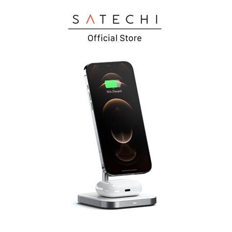 Satechi Magnetic 2 In 1 Wireless Charging Stand Space Gray Stand Shopee Philippines