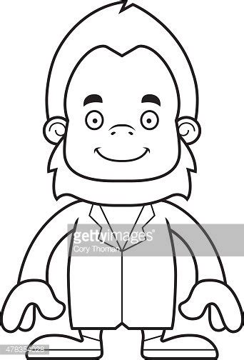 Cartoon Smiling Doctor Sasquatch Stock Clipart Royalty Free Freeimages