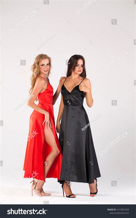 Two Sexy Blonde Brunette Models Full Stock Photo Shutterstock