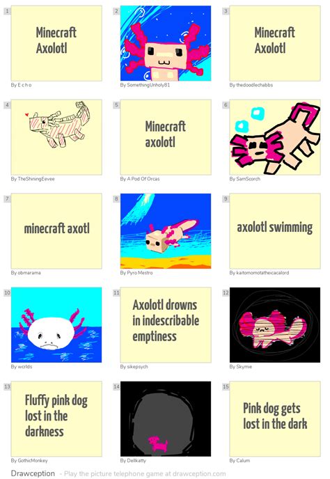 Minecraft Axolotl - Drawception