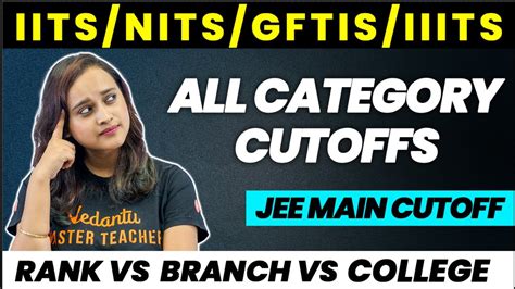 Jee Main 2023 Cutoffs In English Iits Nits Iiits All Category