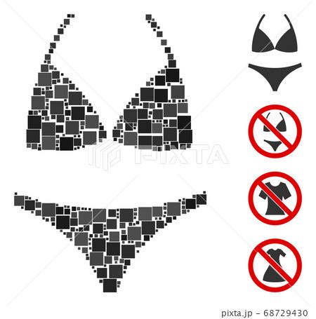 Square Bikini Icon Vector Collageのイラスト素材 PIXTA