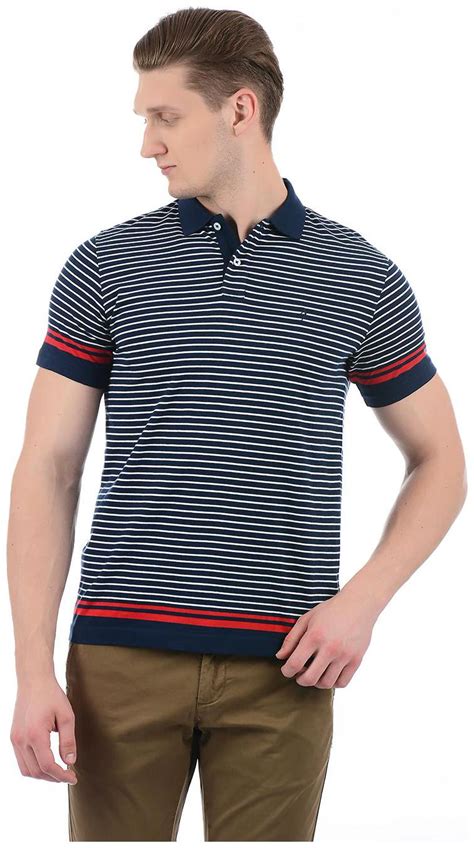 Buy Indian Terrain Men Stripes Polo T Shirt Online At Low Prices In