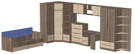 Дитяча модульна кімната Тетріс 2 кат. ЛДСП (ID#1000919325), ціна: 61080 ...