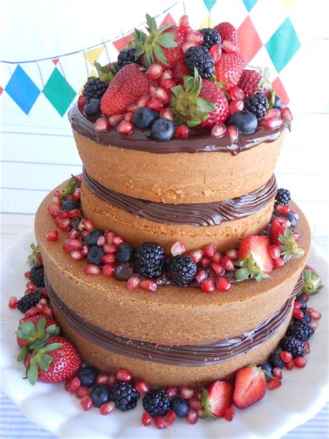 Naked Cake De Morango E Chocolate Luck Cupcake Elo