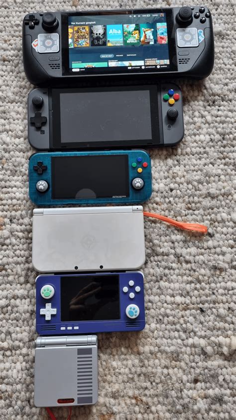 Size comparison of a few different handhelds :) : r/SBCGaming