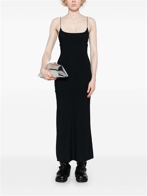 Mm Maison Margiela Numbers Motif Maxi Dress Black Farfetch Uk