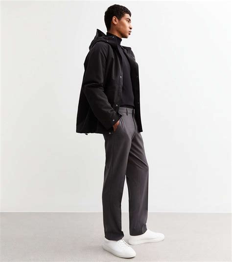 Farah Grey Straight Trousers New Look
