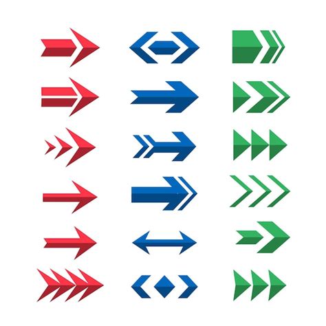 Premium Vector Flat Design Colorful Arrow Set