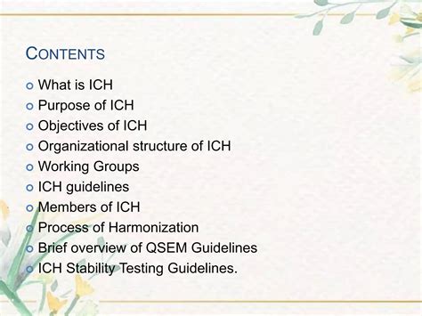 International council for harmonisation (ich) guidelines | PPTX
