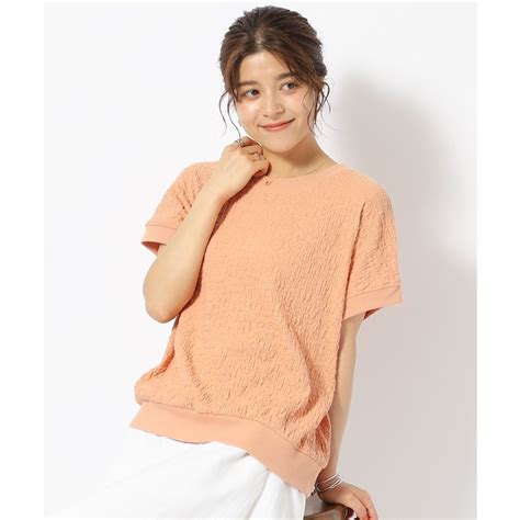 キューティーブロンド Cutie Blonde ポコポコリブ切り替えトップス オレンジ 065 ファッション通販 MAGASEEK マガシーク