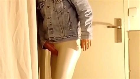 Cock Stroking And Arousing Through White Vinyl Leggings Nude Pics XHamster