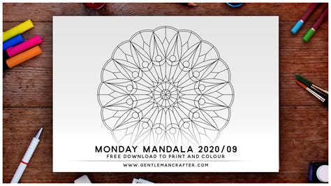 Mandala Monday 2020 – 09 FREE Design To Download, Print And Colour