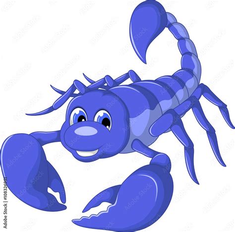 Cute Scorpion Cartoon Stock Vector Adobe Stock