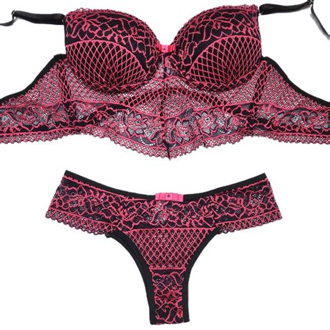 Conjunto Lingerie Cropped Luxo Sensual Renda Preto Pink Shopee Brasil