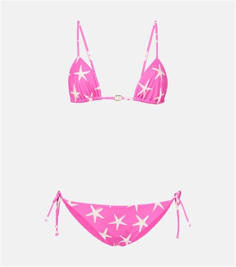 Printed Bikini In Pink Valentino Mytheresa