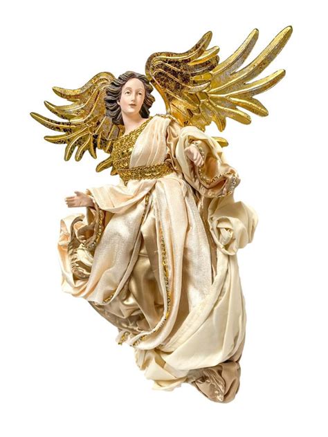 Escultura Anjo Pendente Nude e Dourado 40cm Raffaello Presentes e Decorações A melhor loja