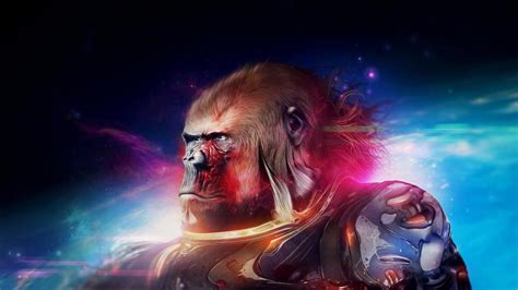 Space Gorilla - Fantasy art wallpaper - backiee