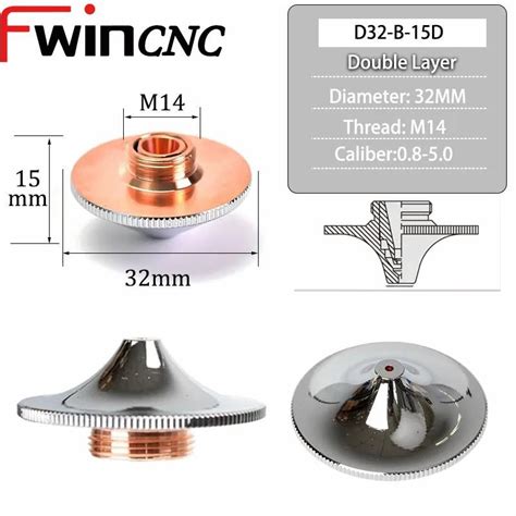 Fwincnc Raytools Laser Nozzles High Speed Type D32 M14 D28 M11 For