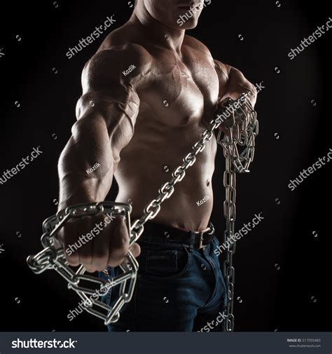 Portrait Naked Torso Brutal Male Bodybuilder Stock Photo 517555483 Shutterstock