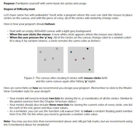 Solved Purpose Familiarize Yourself With Some Basic List Chegg