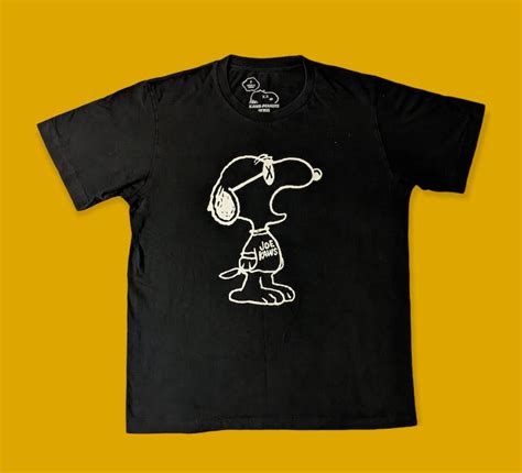 Uniqlo Kaws X Uniqlo X Peanuts Joe Kaws Yawn Snoopy White Outline Grailed