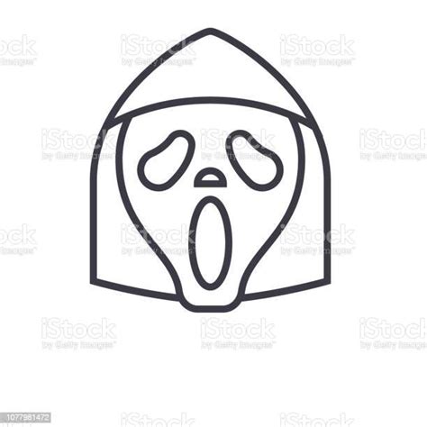 Ilustración De Grim Reaper Emoji Concepto Línea Editable Vector Ícono