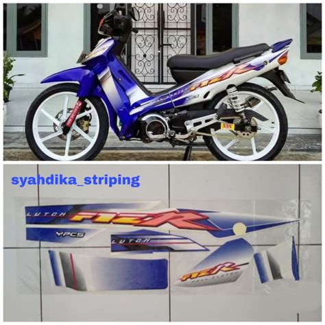 Jual STRIPING STICKER LIS BODY YAMAHA FIZR F1Z R FIZ R THN 2003 BIRU