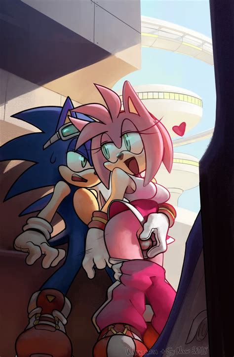 Rule 34 Amy Rose Grinding Handjob Pants Down Penis Tip Pink Fur Pink