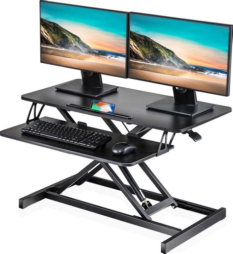 Global Pronex Standing Desk Converter Sit to Stand Up Desk with ...