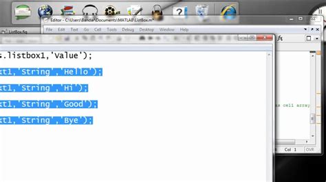 Listbox In Matlab Gui Included Code Youtube