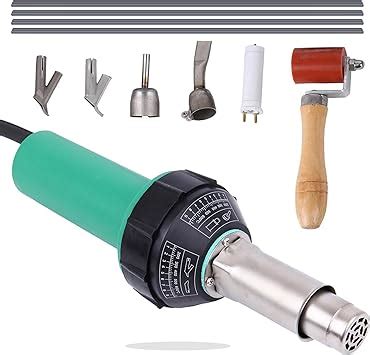 Samger W V Hot Air Heating Gun Plastic Handheld Hot Air Torch Welder Kit Vinyl Pvc Tpo